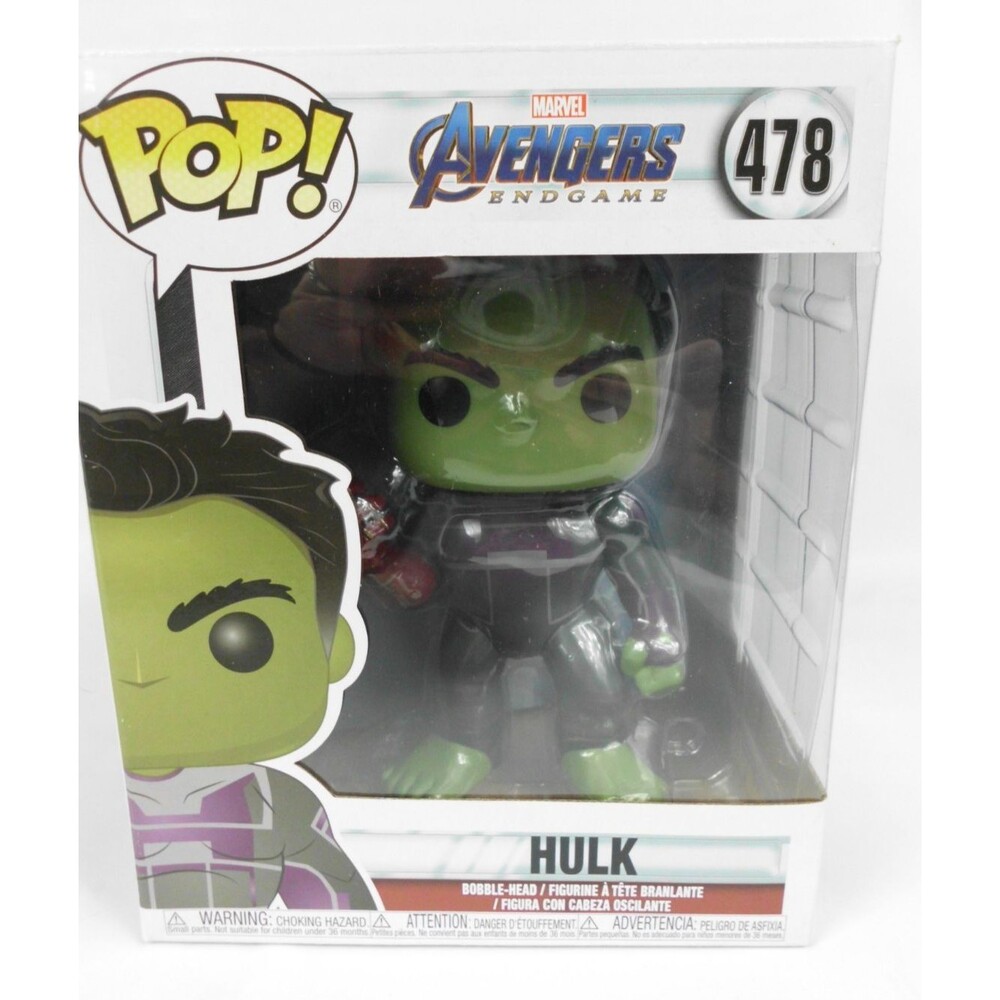 Funko Pop Marvel Avengers Endgame Hulk Bobble Head Figurine #478 Super 6 Inch